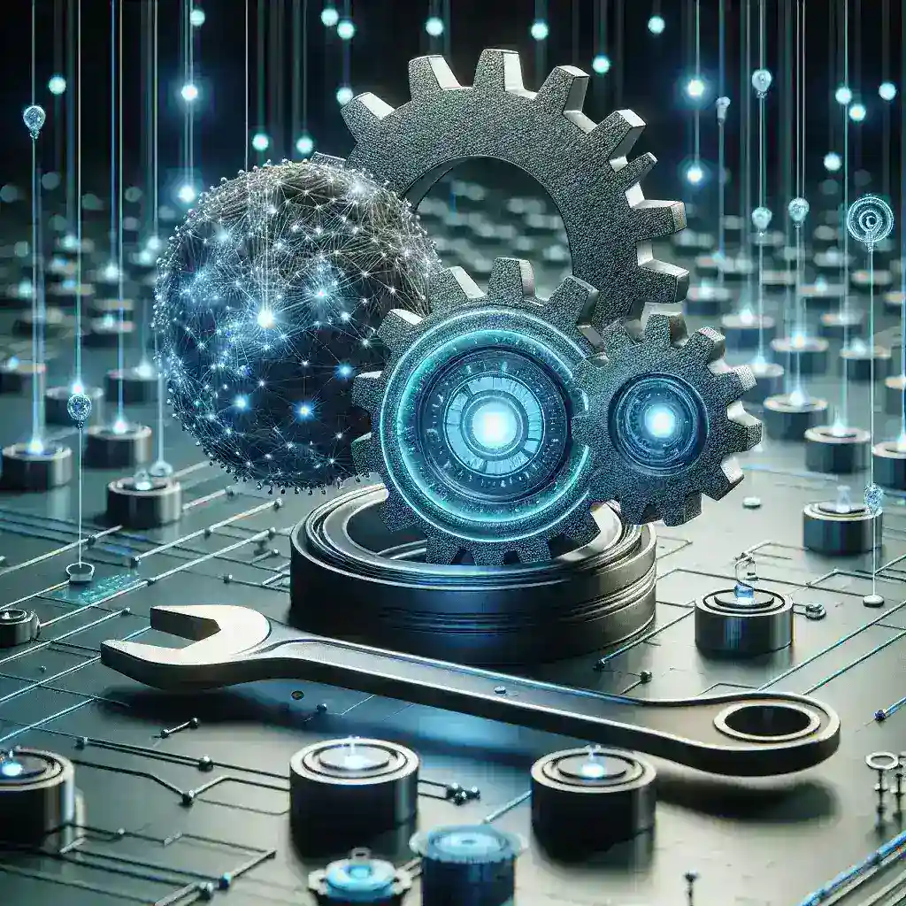 "Advanced AI-driven tools for optimizing query performance in databases, showcasing a sleek dashboard interface with data analytics graphs and performance metrics."